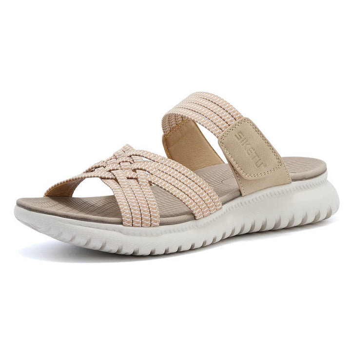 AVA | WOVEN STRAP ORTHOPEDIC SLIDE SANDALS