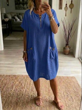JOAN | ZIP-FRONT SUMMER DRESS