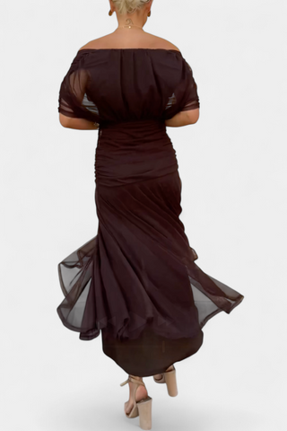 PENELOPE | LONG FLORAL V-NECK DRESS