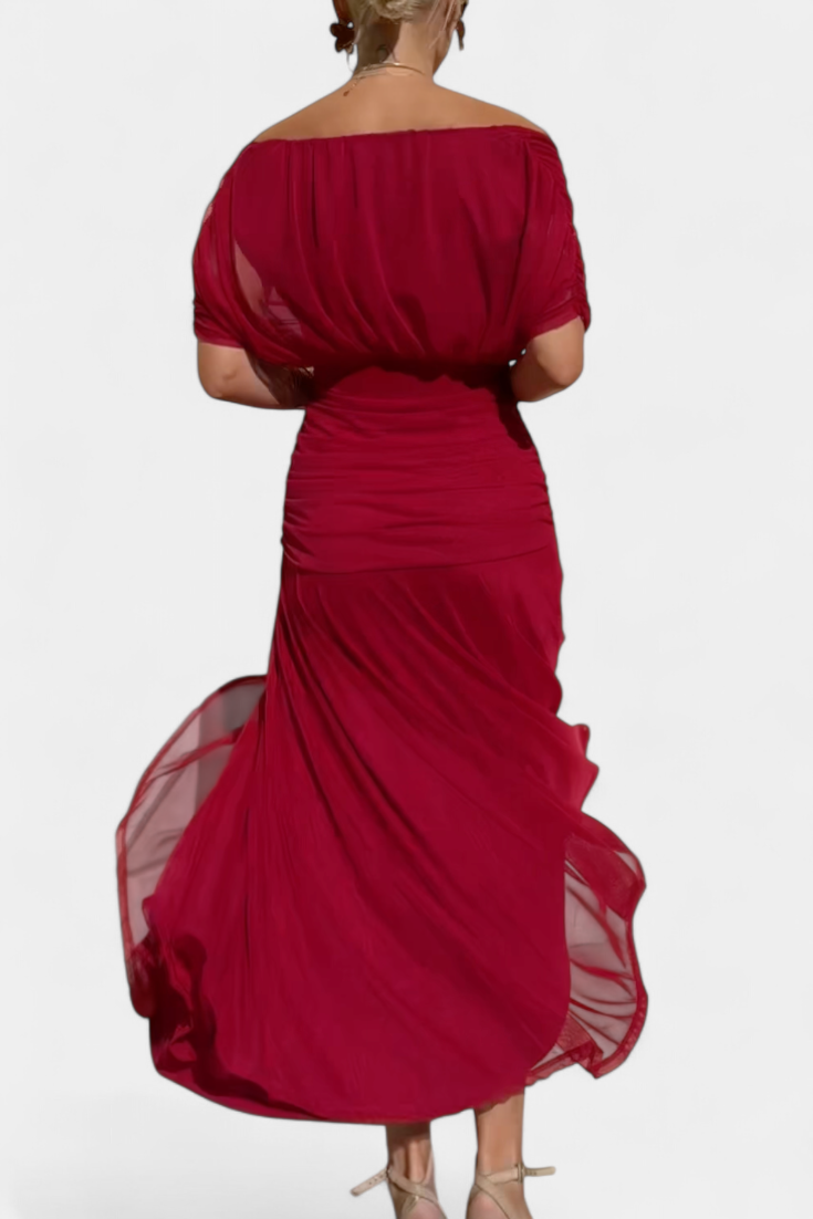 PENELOPE | LONG FLORAL V-NECK DRESS