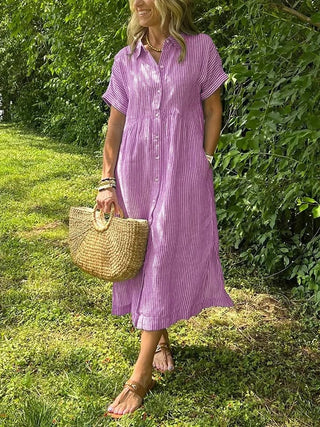 MONA | ELEGANT STRIPED DRESS