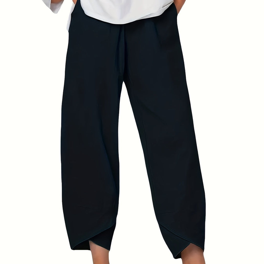 GLENDA | ASYMMETRICAL CROPPED TROUSERS