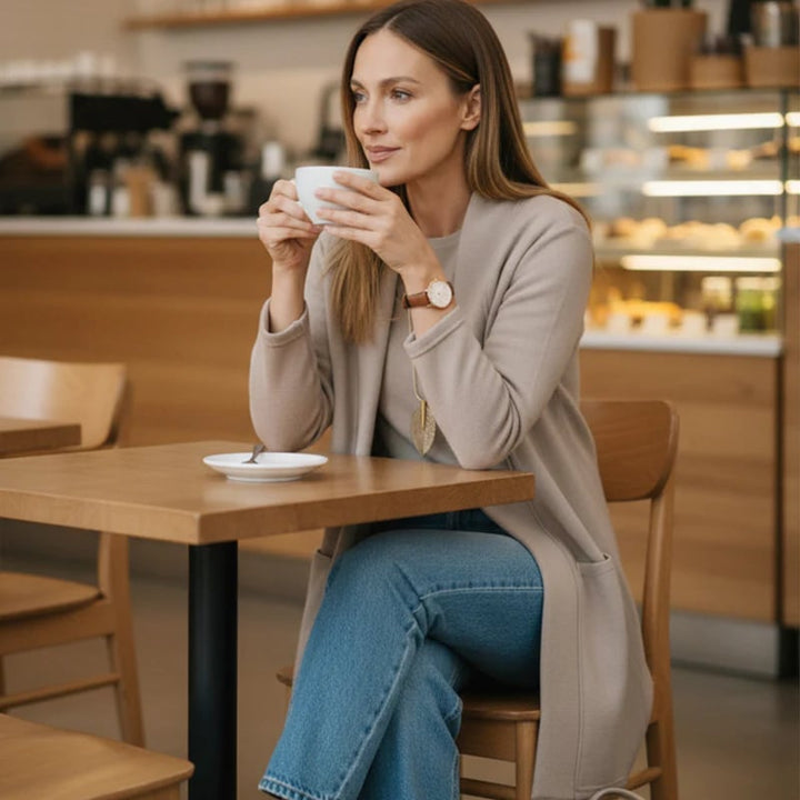ROSEMARY | ELEGANT THREE-PIECE CARDIGAN, TOP & WIDE-LEG TROUSER SET