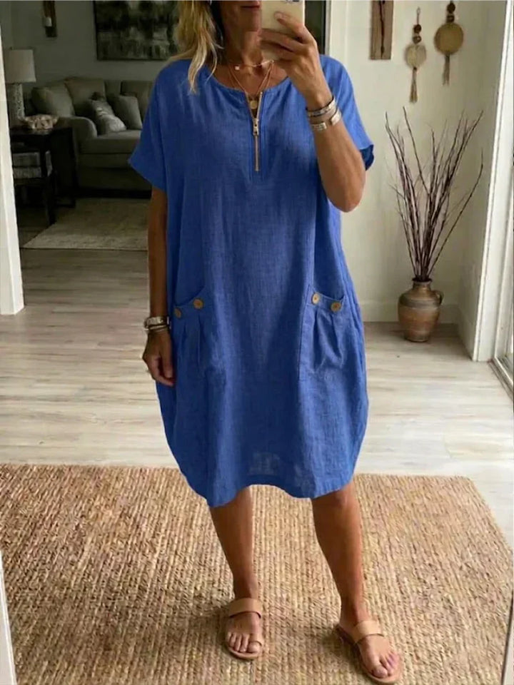 PASCALE | ZIP-FRONT MAXI DRESS