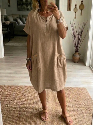 JOAN | ZIP-FRONT SUMMER DRESS