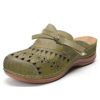 KATHLEEN | ORTHOPAEDIC PERFORATED STRAP MULE CLOGS