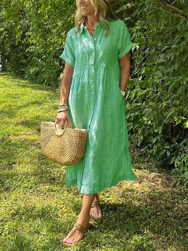 MONA | ELEGANT STRIPED DRESS