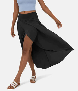 BERYL | QUICK DRY HIGH-WAIST MIDI SKIRT WITH RUFFLE HEM