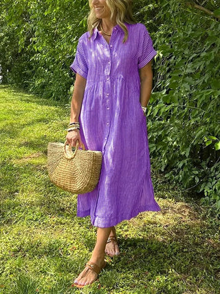 MONA | ELEGANT STRIPED DRESS