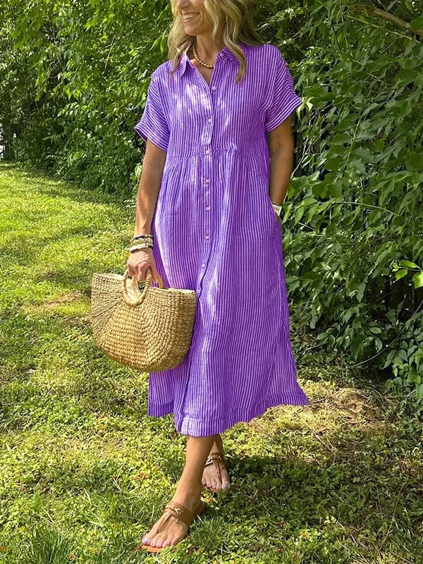MONA | ELEGANT STRIPED DRESS