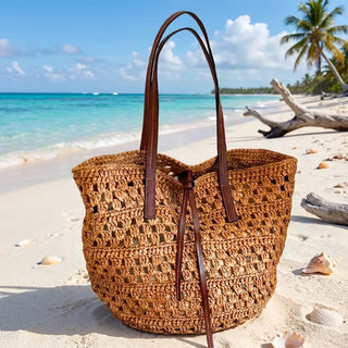 LEYLA | HANDWOVEN STRAW TOTE