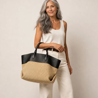 THE COLOURBLOCK | WOVEN TOTE BAG FOR WOMEN
