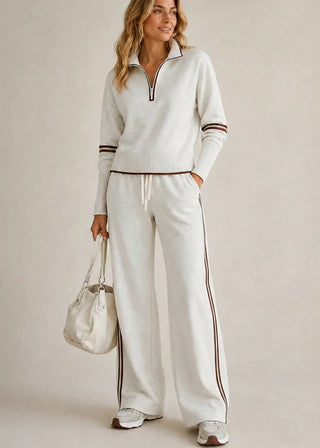 Ensemble Kate™ | Pull Demi-Zip & Pantalon Large