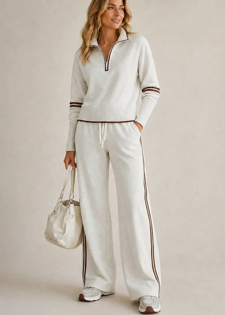 Ensemble Kate™ | Pull Demi-Zip & Pantalon Large