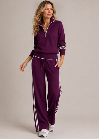 Ensemble Kate™ | Pull Demi-Zip & Pantalon Large